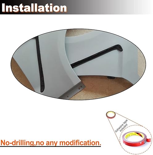 Miniatura 5 de WASHLA Defensa lateral de fibra de carbono para Ford Mustang Shelby GT350 2019UP parachoques delantero aletas divisores salida de aire cubiertas