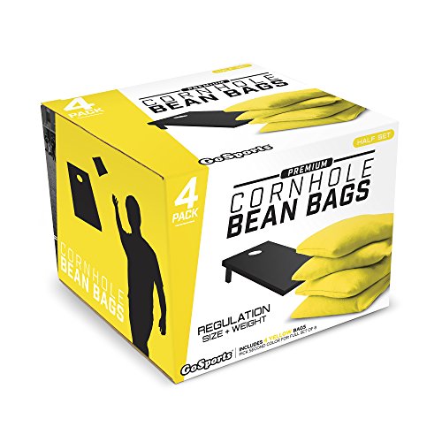 Gosports Official Regulation Cornhole Bean Bags Set (4 All Weather Bags) - 16 Colors Available #TOP4