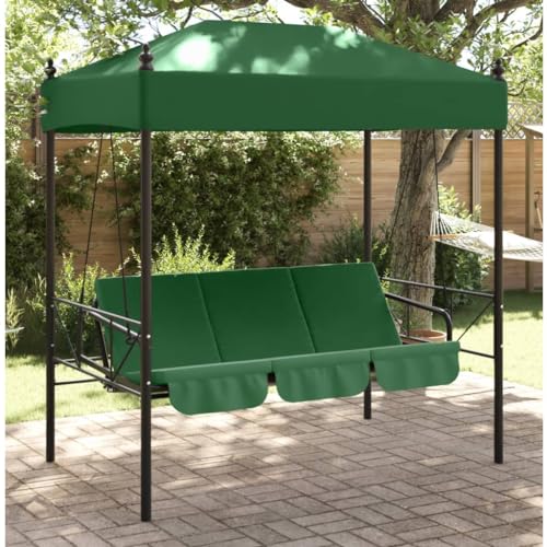 Sophrelle Balancelle de Jardin avec auvent Vert Acier,Balancelles de Jardin,31.4kg-4008902