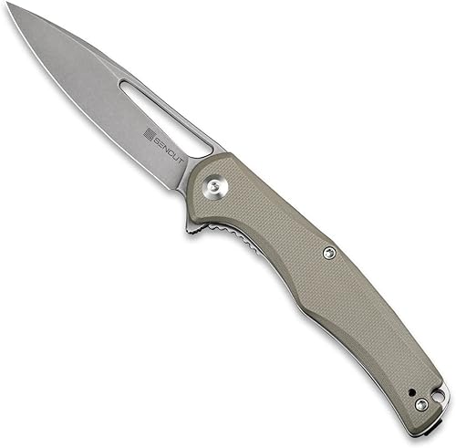 SENCUT CITIUS Cuchillo de bolsillo, cuchillo plegable para EDC (bronceado)