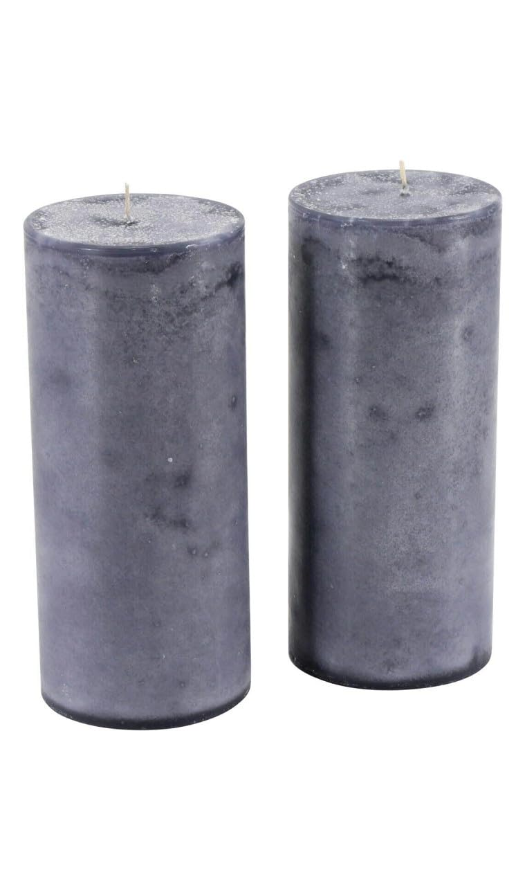 Candele per l'Avvento/candele a colonna/candele (Safe Candle) – Grande scelta – Corona dell'Avvento/ghirlanda di Natale/candele di Natale., Anthrazit, XL & Breit: Höhe 18cm / Ø 8cm - 2 Stück