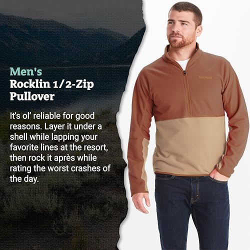 Image of MARMOT Men's Rocklin 1 /2 Zip, Lightweight Fleece Pullover Jacket