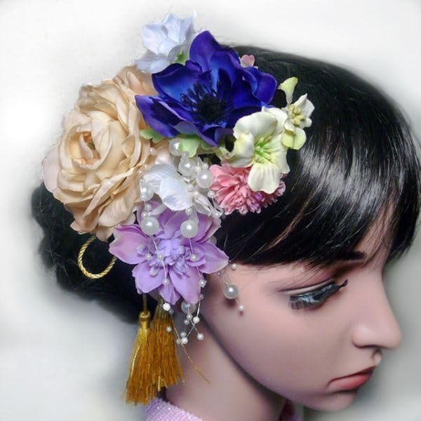 成人式 卒業式 結婚式 七五三 振袖 袴 和装 髪飾り リボンヘア ヘッドドレス OHANA ヘッドドレス（アクセサリー） 𝒪𝒽𝒶𝓃𝒶*  通販 18644762｜Creema(クリーマ) 髪飾り 成人式 卒業式 結婚式 花 金鳳花とアネモネ他 クリーム 振袖 袴 浴衣 和装 着物