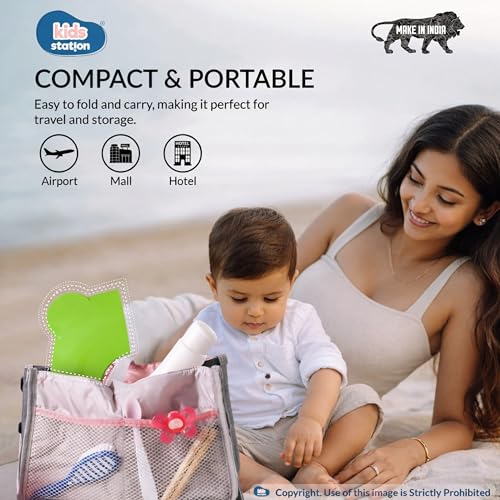 Image of Kids Station Foldable & Portable Baby Potty Training Seats-Suitable for potty training of Boys-Potty Training Seat for 1+ Year child-Travel Friendly, Easy to Carry (Green, Foldable Potty Seat)