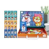 Matériaux durables : conçu avec des composants magnétiques épais et des bords lisses, ce puzzle magnétique favorise l'amélioration des compétences motrices fines. Il sert de jouet éducatif durable qui convient à l'exploration répétée dans différents environnements d'apprentissage ludique. Les matériaux robustes ne montrent pas d'usure lors d'une utilisation intensive et favorisent ainsi une expérience de jeu durable. Il est idéal pour l'apprentissage créatif et les jeux fréquents.