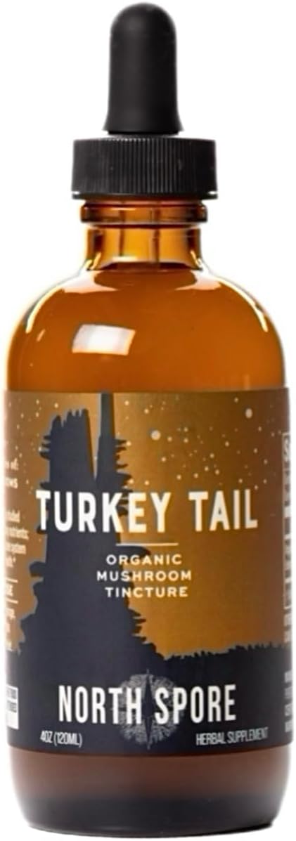 North Spore Organic Turkey Tail Tincture | Mushroom Supplement for Immune Wellness | Sustainably Grown & Confirmed for Potency | Trametes Versicolor Extract | Vegan, Non-GMO - 4oz - Image 2