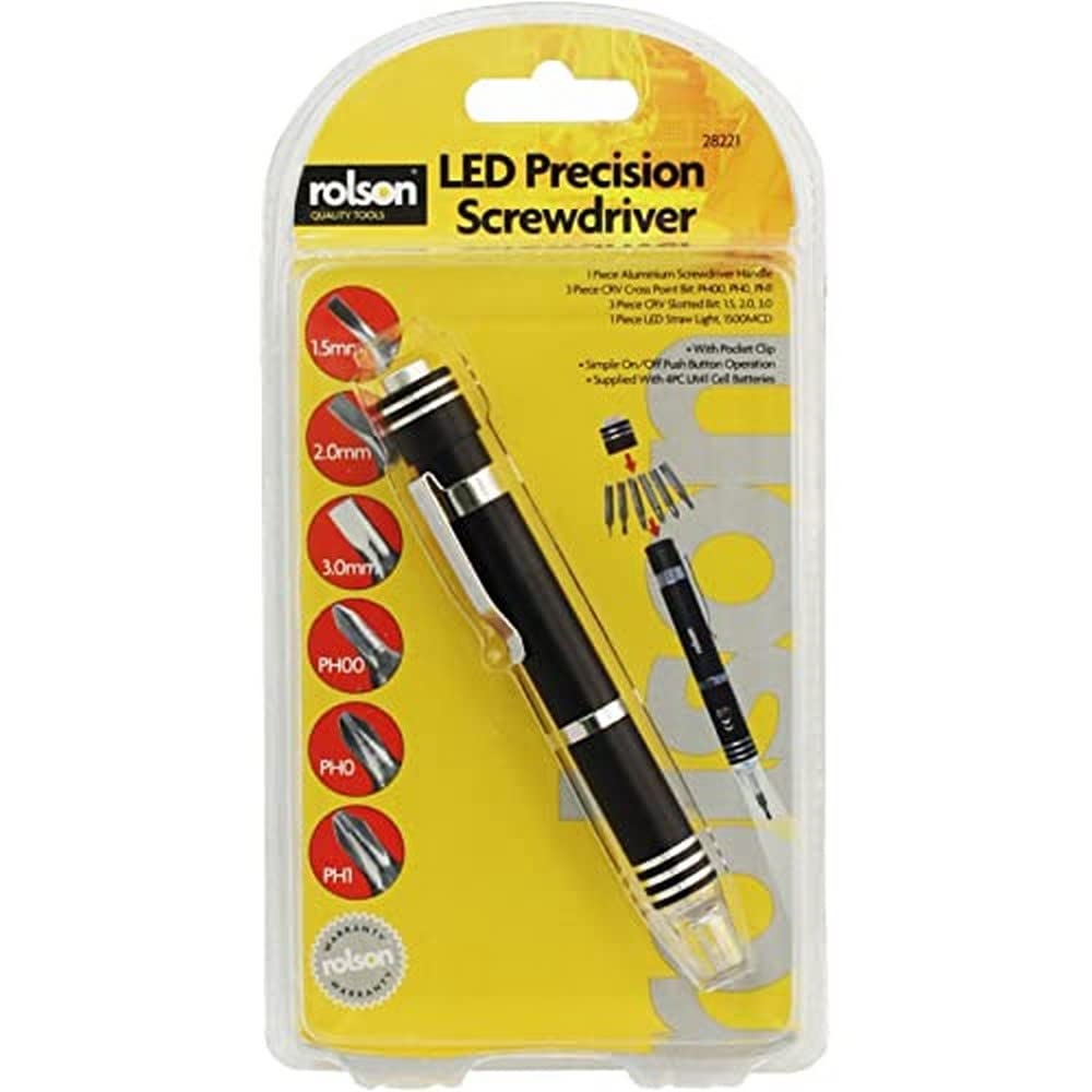 Rolson 28221 LED Precision Screwdriver