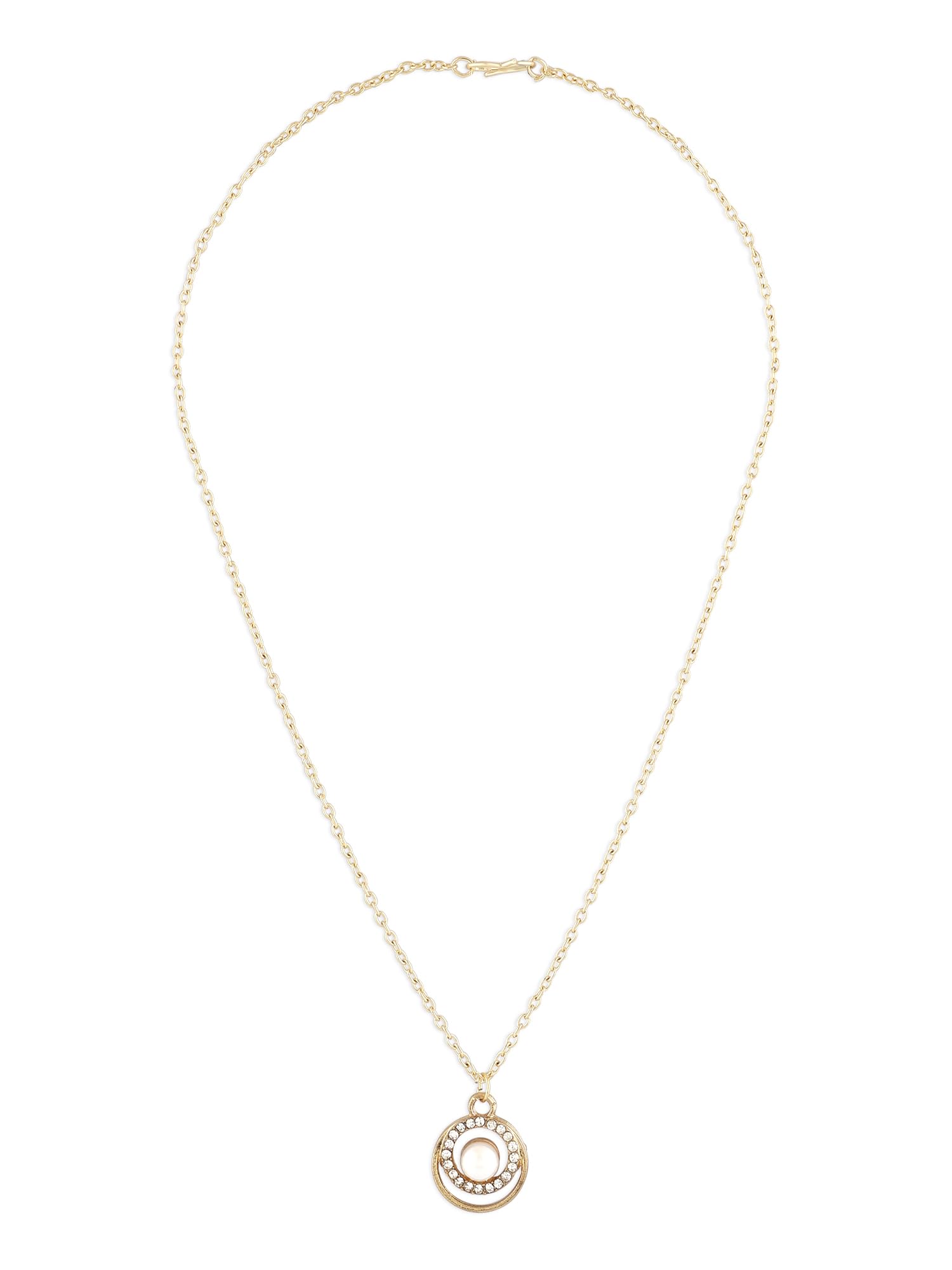 ZAVERI PEARLS Gold Tone Austrian Diamonds & Pearl Embellished Contemporary Pendant & Chain For Women-ZPFK16788 (B0CL2CFTVL) Amazon Price History, Amazon Price Tracker