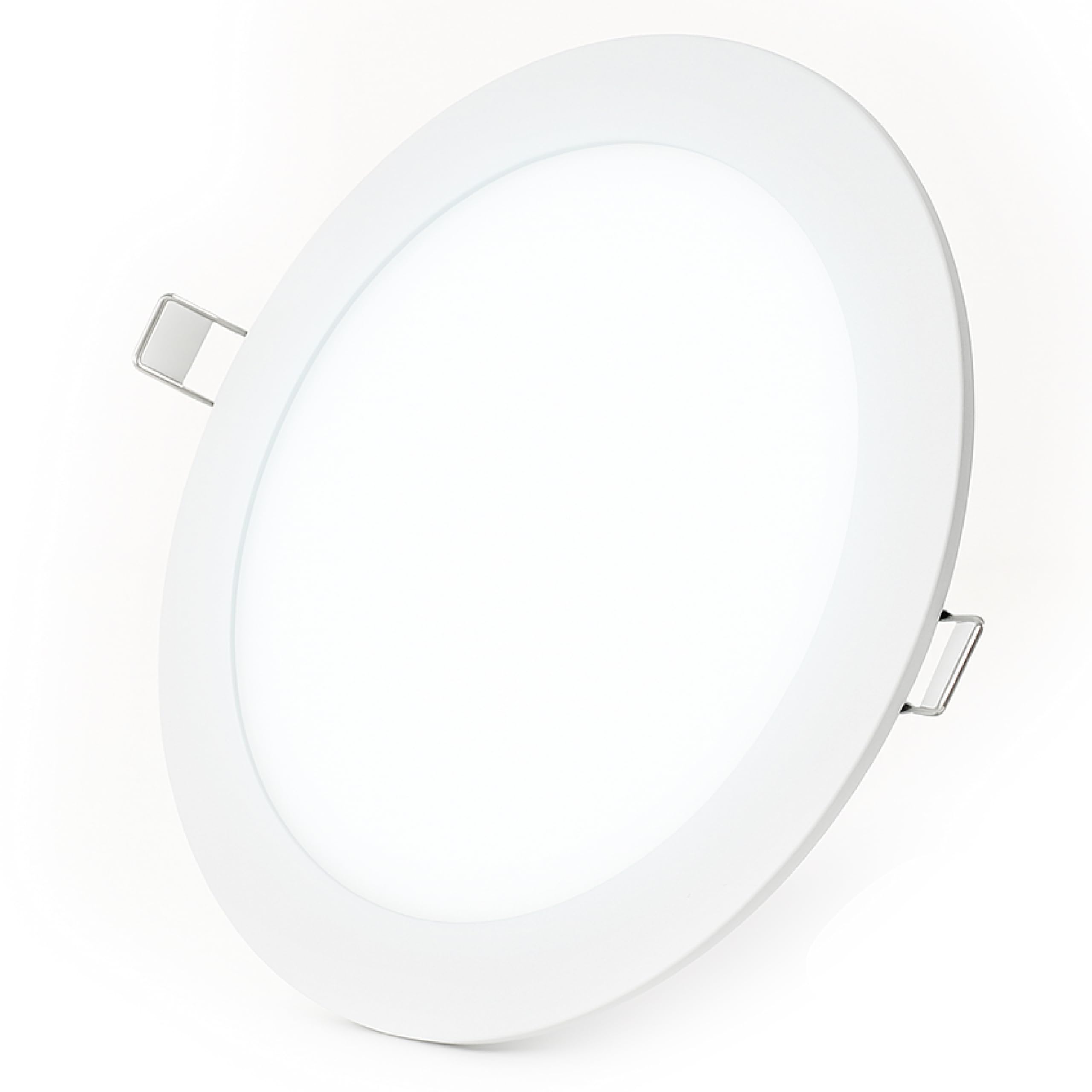 Status 18 W 1440 Lm Round LED Panel Light 22.5 cm Daylight 6500 K Pearl Recessed Ceiling Downlight for Kitchen Office Workshop, 1 Pack (18SLP225MMDL1PK6)
