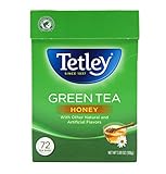 Tetley Green Tea, Honey, 72 Tea Bags