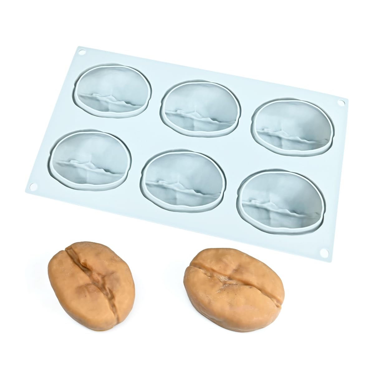 mostsom Molde de silicona para chocolate, molde antiadherente para tartas de mousse para hornear, dulces, gelatina, helado y decoraciones de postres (C_Coffee Beans)