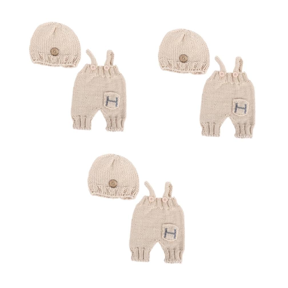 Beavorty Accesorios Para Fotografía De Bebés Conjuntos De Punto Para Bebés Conjunto Navideño Para Bebé Gorro De Crochet Conjunto Para Recién Nacido Disfraz Para Sesión De Fotos De