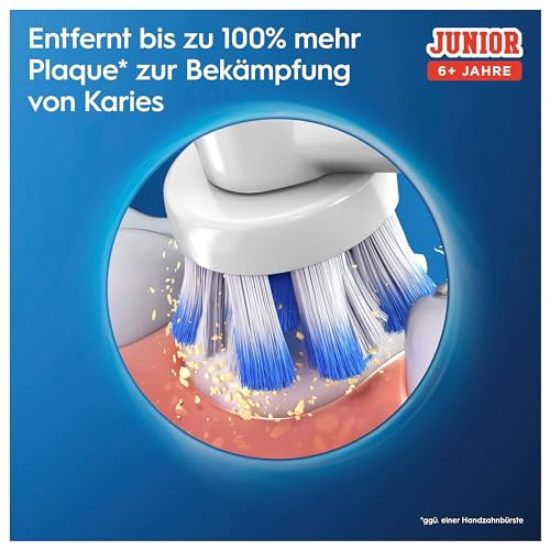 Oral-B Junior Star Wars Elektrische Zahnbürste/Electric Toothbrush für Kinder ab 6 Jahren, 2 Aufsteckbürsten, 360°-Andruckkontrolle, 2 Putzmodi inkl. Sensitiv Zahnpflege, weiche Borsten, Timer, weiß – Bild 4