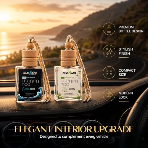 Image of Car Perfume Combo Pack of 2 Air Freshener | Ocean Drift & Petal Bloom | Odour Eliminator for Cars, SUVs, & Vans | Premium Auto Interior Freshener Gift Set | 20ml