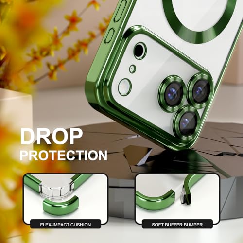 Image of Misea Magnetic for iPhone 17 Pro Max Case Compatible MagSafe Green