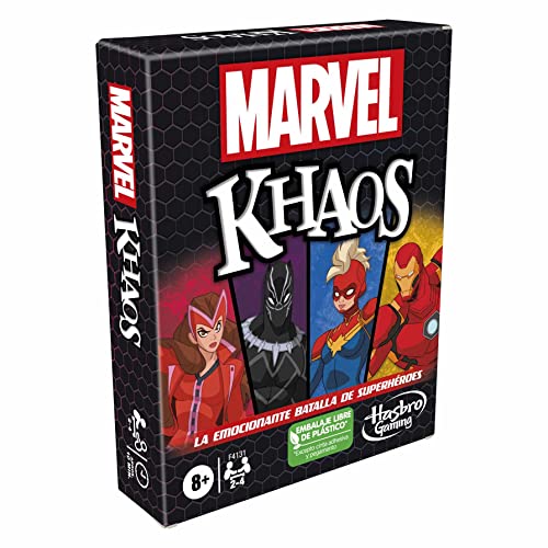Hasbro Gaming Jogo de cartas da Marvel Khaos com super-heróis da Marvel - divertido jogo de família para 2 a 4 jogadores a partir de 8 anos