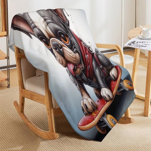 Manta de forro polar para sofá y cama con microfibra cálida de 100x130 cm 5