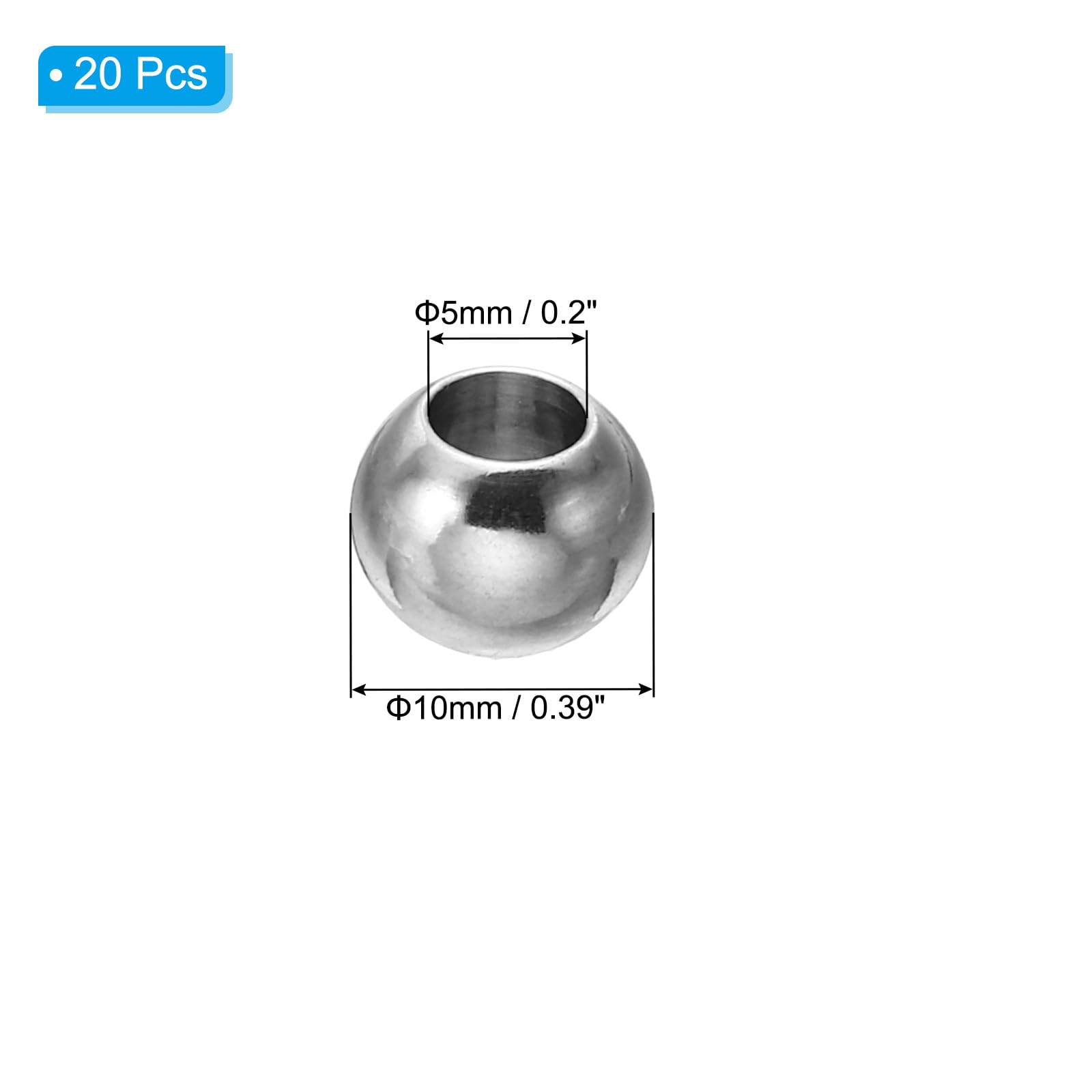 PATIKIL Smooth Round Spacer Beads - Image 2