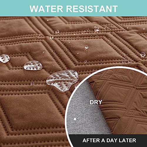 Genina Sectional Couch Covers For Dogs L Shaped Sofa Covers Chaise Lounge Cover Reversible Couch Covers For Sectional Sofa L Shape Furniture Protectors Cover For Pets, Kids (Brown, X-Large) #TOP1