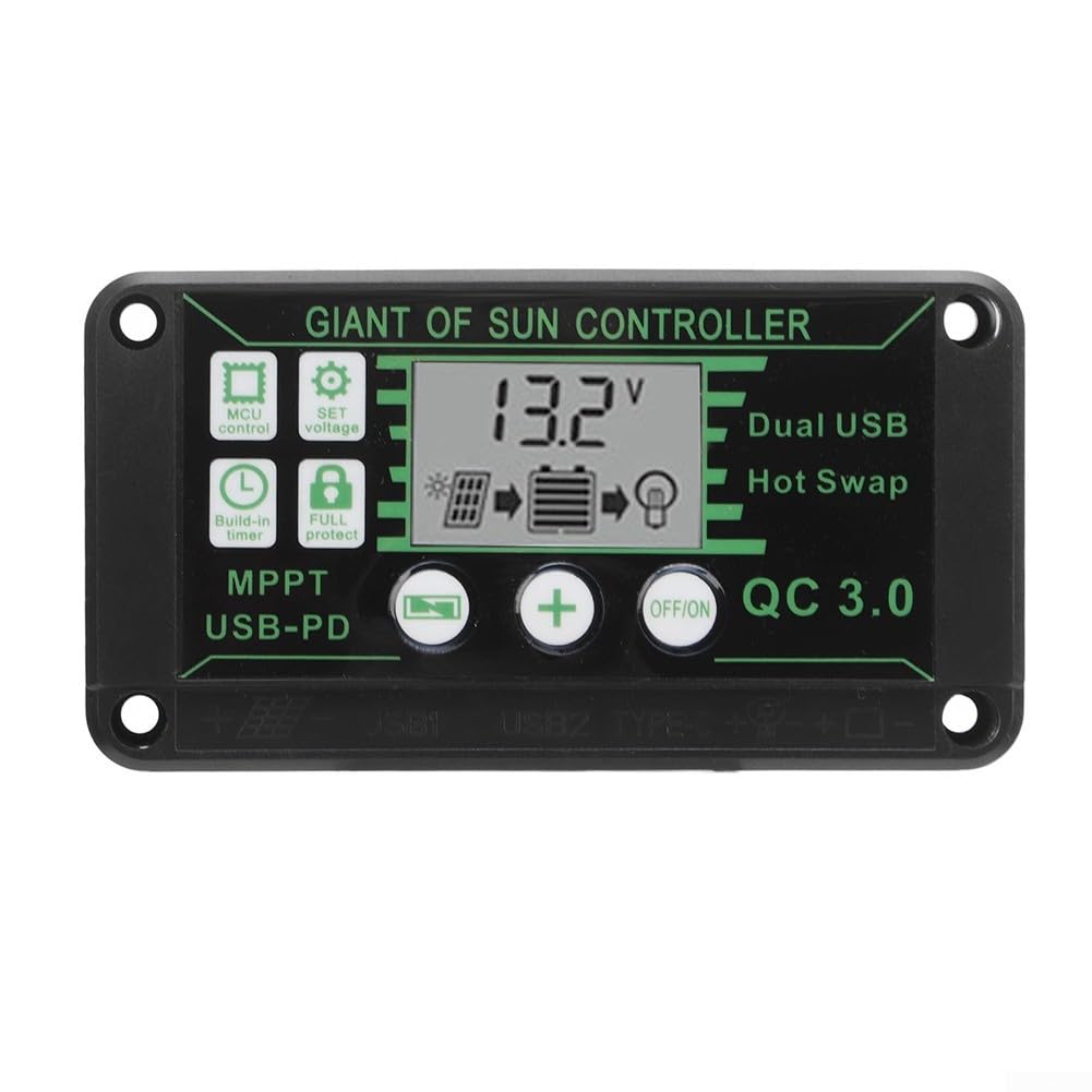 ReachMall 600 W 18 V per kit pannello solare, 100 A per controller caricabatterie MPPT portatile kit di alimentazione solare in silicio monocristallino kit di ricarica batteria per camper caravan auto
