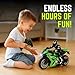 Liberty Imports 2.4G RC Remote Control Stunt Motorcycle with Riding Figure, 1:10 Scale High Speed Cross Country 360 Degree Rotation Drift Shockproof Racing Motorbike (Green)