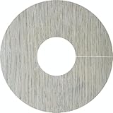 Oak Pipe Covers for Solid, Engineered Wood & Laminate Floors, 15mm Radiator Pipe Collars, Roses, Surroundings, Rings, Real Wood Oak Veneer, Slim Modern Profile, Self Adhesive (Light Grey Oak, x2)