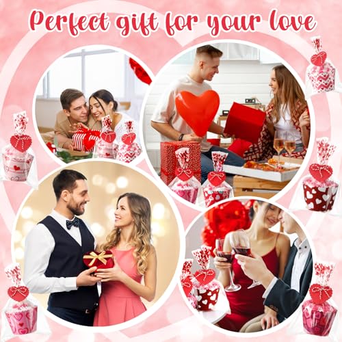 Image of 6 Pairs Valentine's Day Cupcake Socks Fuzzy Sock with Cupcake Card DIY Gift Slipper Stockings for Winter Women Men