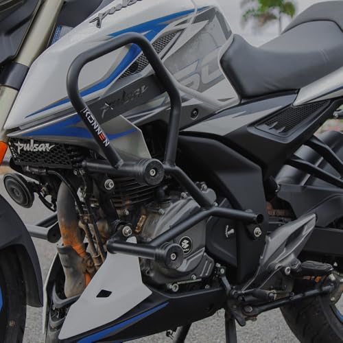 Image of Premium Crash Guard with Frame SlidersCompatible with Bajaj Pulsar N160 | N250 | F250 (Heavy Duty) (Crash Guard ADV)