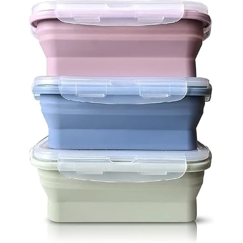 Recipientes de Silicona Plegable 3 PCS 800ML Cover