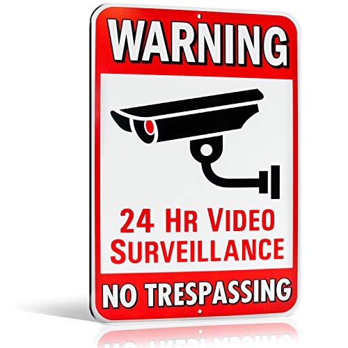 Signs Authority Video Surveillance Signs Outdoor - No Trespassing Signs Private Property - No Trespassing | 10