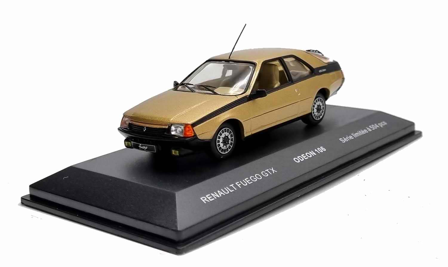 ODEON Renault Fuego GTX 1985 Rouge échelle 1/43 - Miniature En Boîte Vitrine