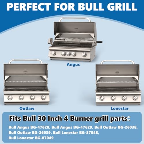 Image of SafBbcue Grill Warming Rack for Bull 30 inch Grills, Stainless Steel Grill Replacement Part for Bull Angus Outlaw Lonestar 4 Burner, Bull BBQ Parts Accessories for 30 Inch Grill, 47004 Warming Rack
