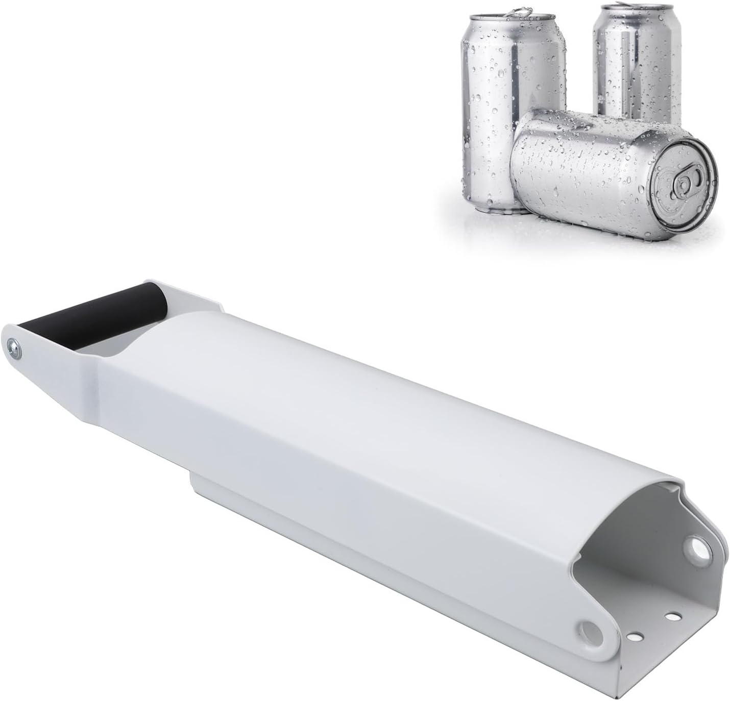 Aluminum Can Compactor, Professional Metal Can Crusher for Recycling, Space Saving Can Smasher for 12oz 16oz Cans with Premium Aluminum Alloy Construction (White)