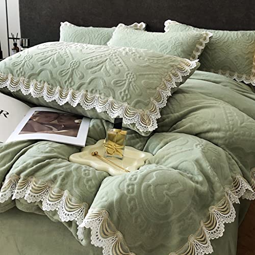 Parure de lit flanelle TFBHL housse de couette drap double - 2