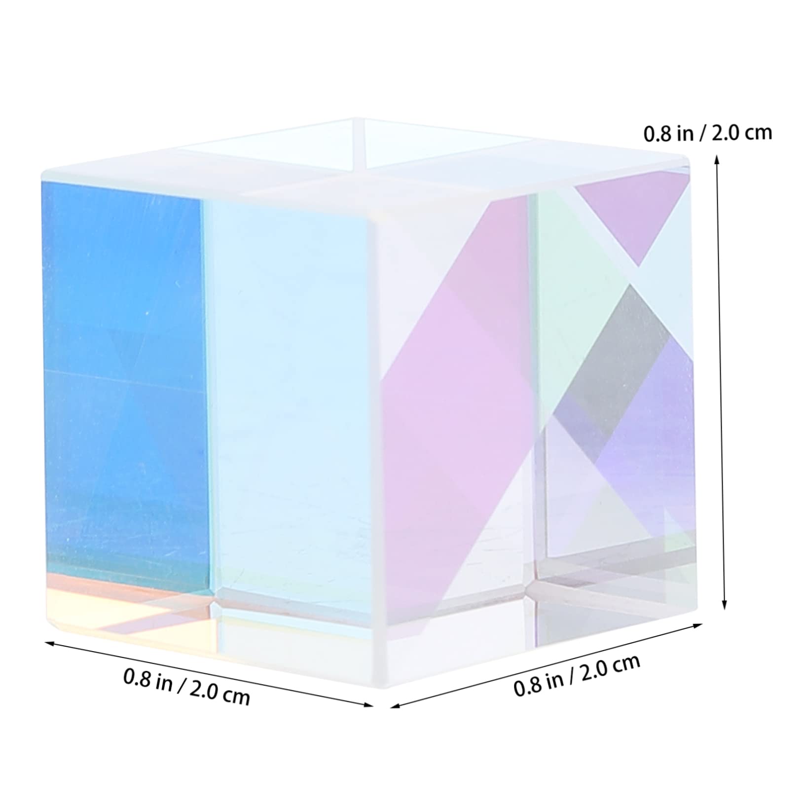 Gadpiparty Cube Prism Optic Large Square Prism Lens for Optical Decor Glass Crystal Home Ornament