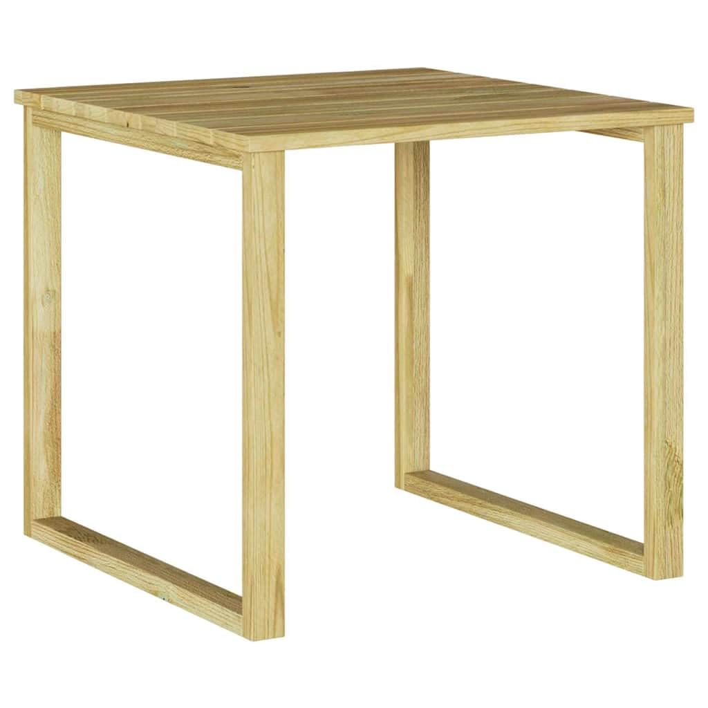 vidaXL Tavolo Naturale 50,5 x 50 x 46 cm Legno di Pino impregnato, Tavolino da Giardino e terrazza, Design Compatto e Resistente, arredo Versatile per Patio e Lounge