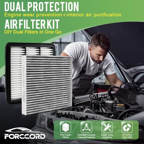 Image of Cabin & Engine Air Filter Fit for Hyundai Azera /Sonata 2006-2008 Activated Carbon Cabin Filter Replace#CF10381 28113-3K200 Car Accessories