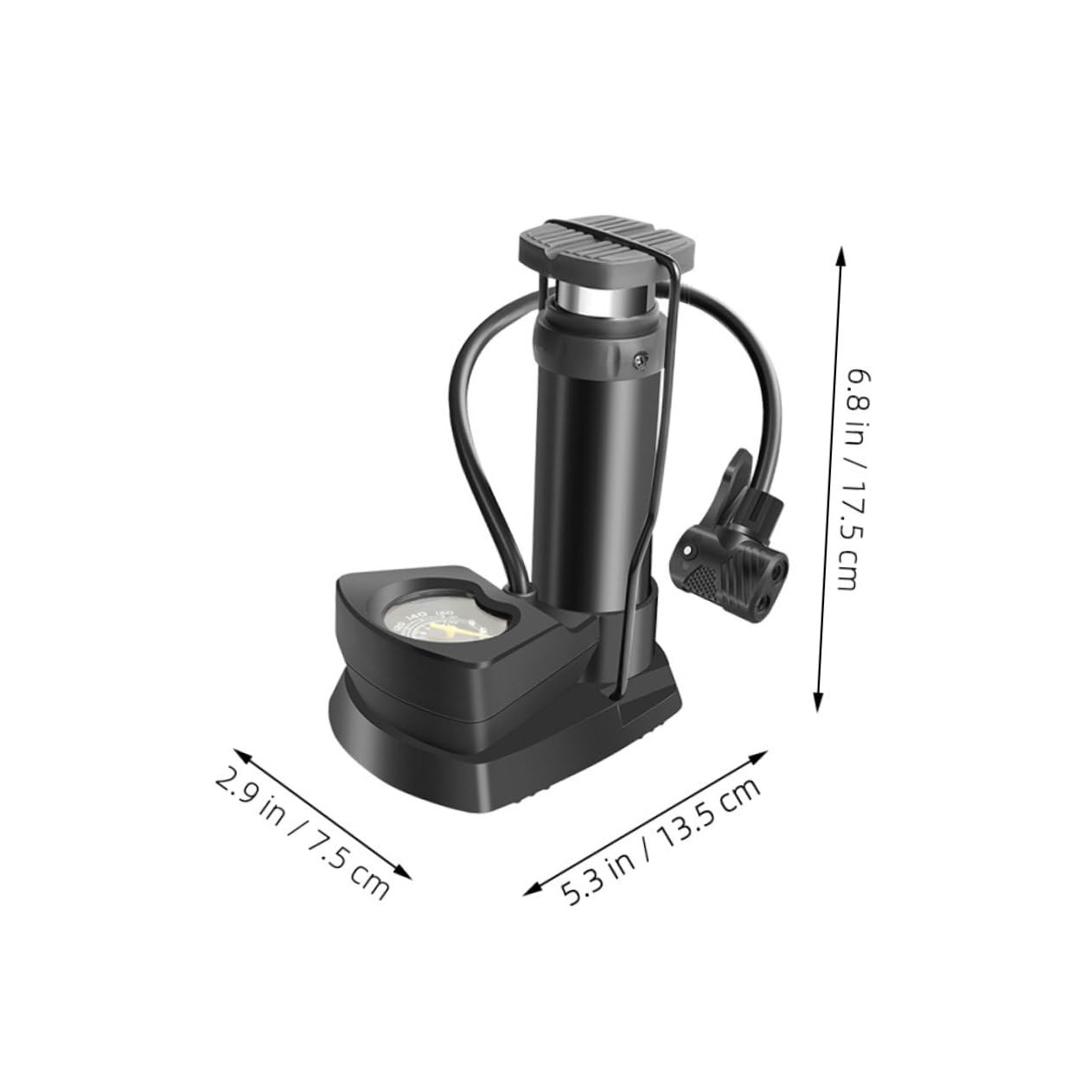 Pompa Per Bicicletta Con Tubo Pompa Ad Aria Per Gonfiabili Per Bicicletta Con Manometro Ad Aria Versatile