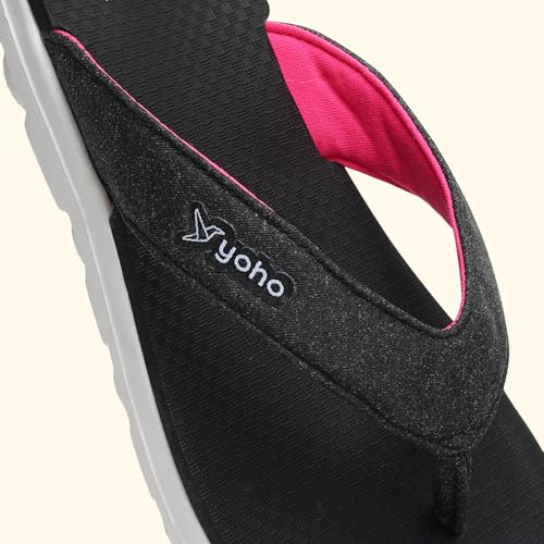 Image of YOHO Fauna 002 V-Strap Slippers for Women | Lightweight EVA Comfort | Platform Sole | Breathable Fabric Upper | Shock Absorption | Water-Resistant | Easy to Style