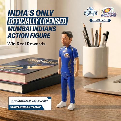Image of Action Figure, IPL Edition, 7 Suryakumar Yadav | 360 Rotatable Head, Cricket Player, For Fans & Collectors