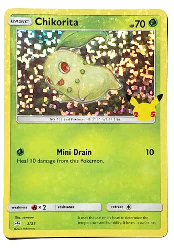 Pokemon - Chikorita 2/25 - McDonalds Promo - 25th Anniversary