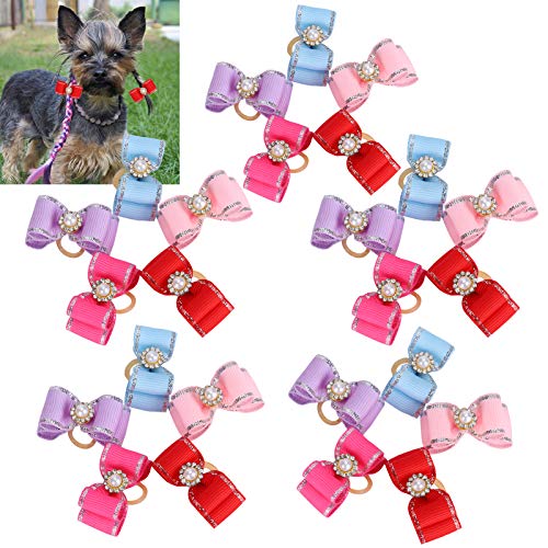 Fdit 25 PCS Pet Dog Cat Hair Bows Cute Pet Hair