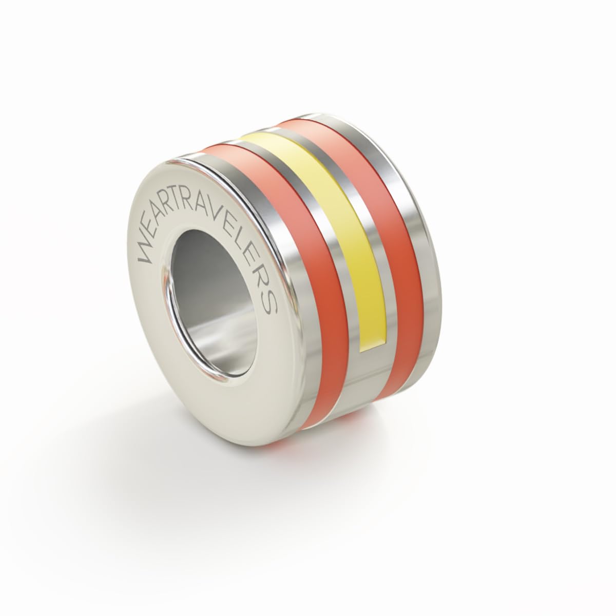 WearTravelers Charm Viaggi con Nome dello Stato e Colori delle Bandiere Nazionali - Compatibili con Tutte le Marche - Charm per Bracciali e Collane in Argento 925 Idea Regalo per chi Ama Viaggiare
