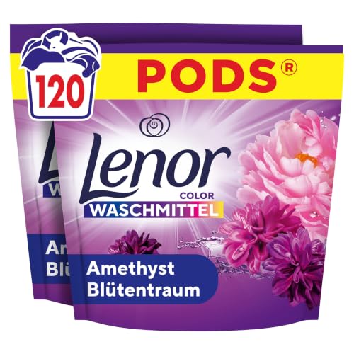 Lenor Pods Amethyst Blütentraum Waschmittel, 120 Wäschen – Ansicht 1