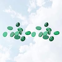 Vista 9 de HEALLILY 10 piedras de cabujón ovaladas de jade natural, cuentas con parte trasera plana, piedras preciosas de cúpula camafeos para bricolaje