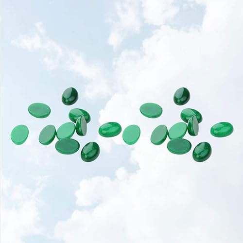 Miniatura 9 de HEALLILY 10 piedras de cabujón ovaladas de jade natural, cuentas con parte trasera plana, piedras preciosas de cúpula camafeos para bricolaje y
