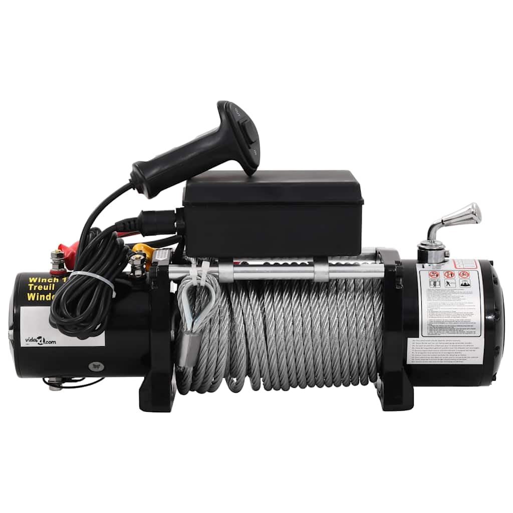 Verricello elettrico da 12 V, 5909 kg, con cavo in acciaio