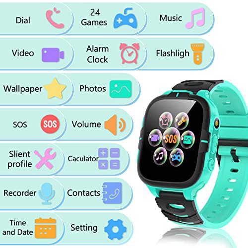 Kinder smartwatch met camera, GPS-tracking, telefoongesprekken voeren Kinder smartwatch met camera, GPS-tracking, telefoongesprekken voeren