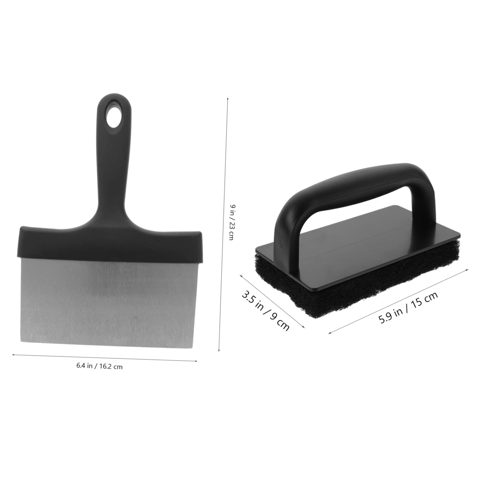 HEMOTON Spazzola Per Pulizia Barbecue Raschietto Pulizia in Acciaio Resistente Spugna Per Barbecue Set Strumento Per