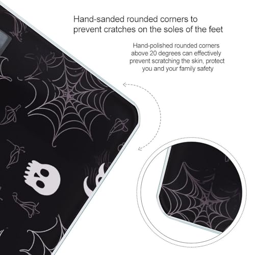 Báscula digital Halloween Goth de vidrio templado miniatura 4